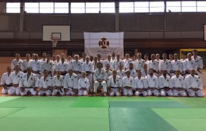 Photo de tous les participants autour de AOSAKA Senseï – © F. Juhel